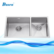 Barato 60 40 Double Bowl Undermount Pias De Cozinha Em Aço Inoxidável Bar